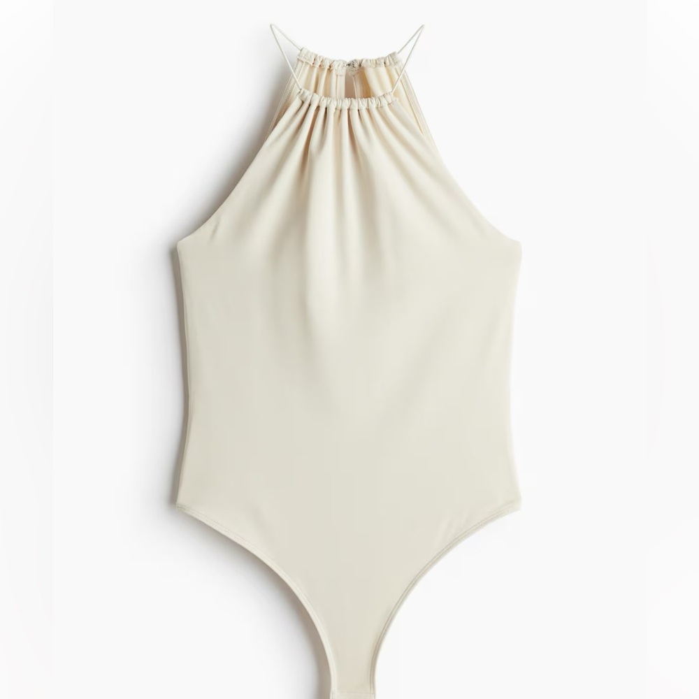H&M Cream Halter Neck Bodysuit